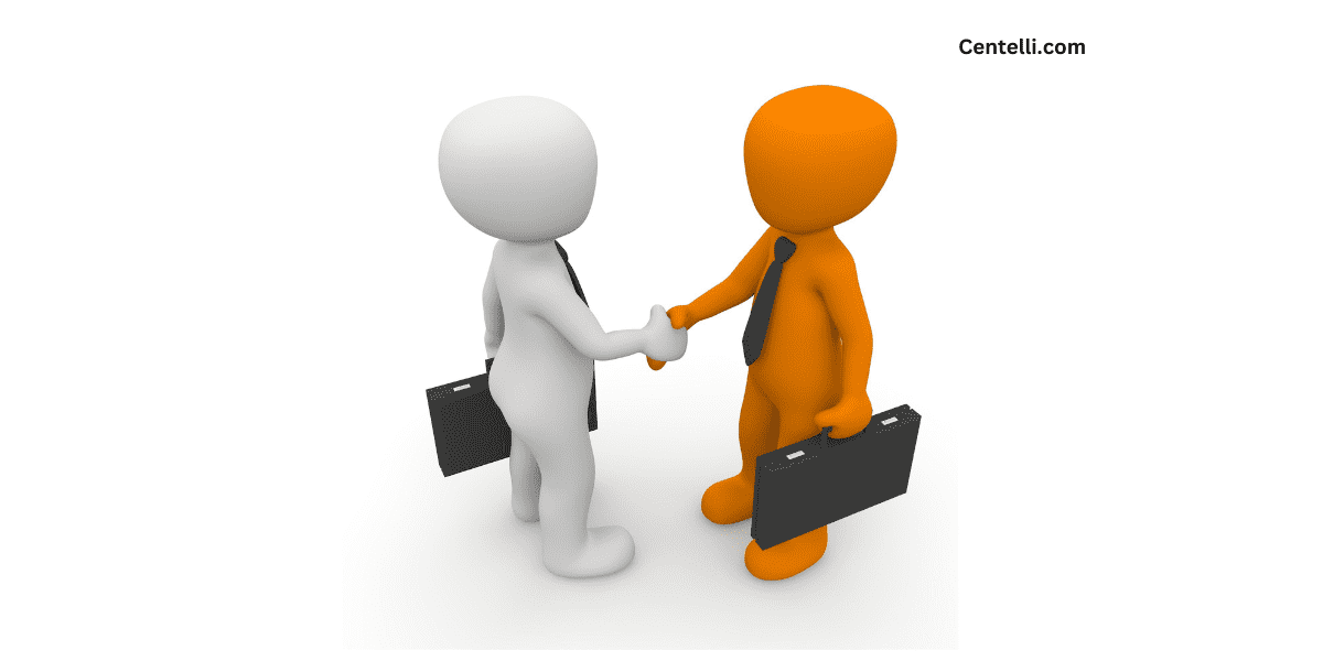 Illusteration: Two Strategic Partners Shake Hands