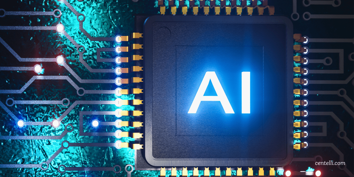 digital image of AI chip