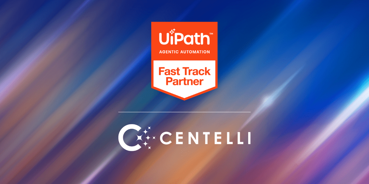 Banner UiPath Fast Track Partner Badge for Centelli