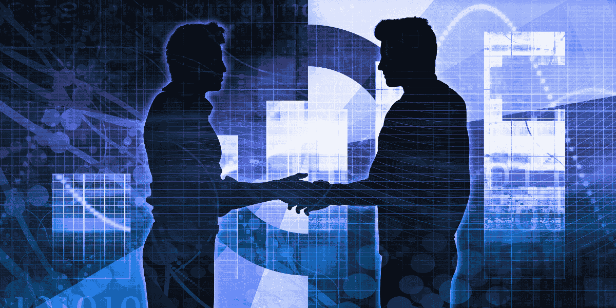 Two Men Shaking Hands signalling a partnership