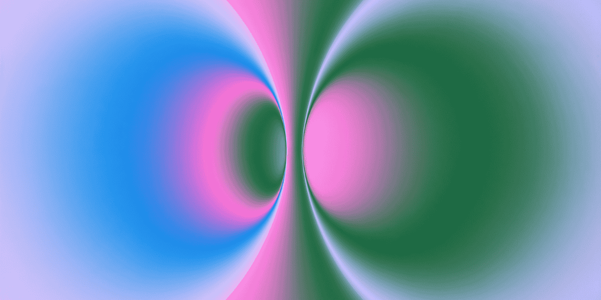 Abstract visual depicting different colors converging